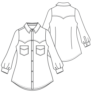 Fashion sewing patterns for LADIES Shirts Shirt 737